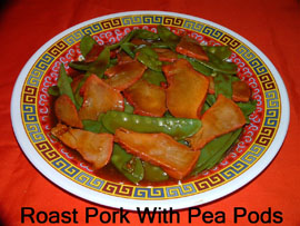 Roast Pork with Pea Pods
