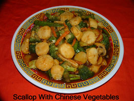 Scallop with Chinese Vegetables